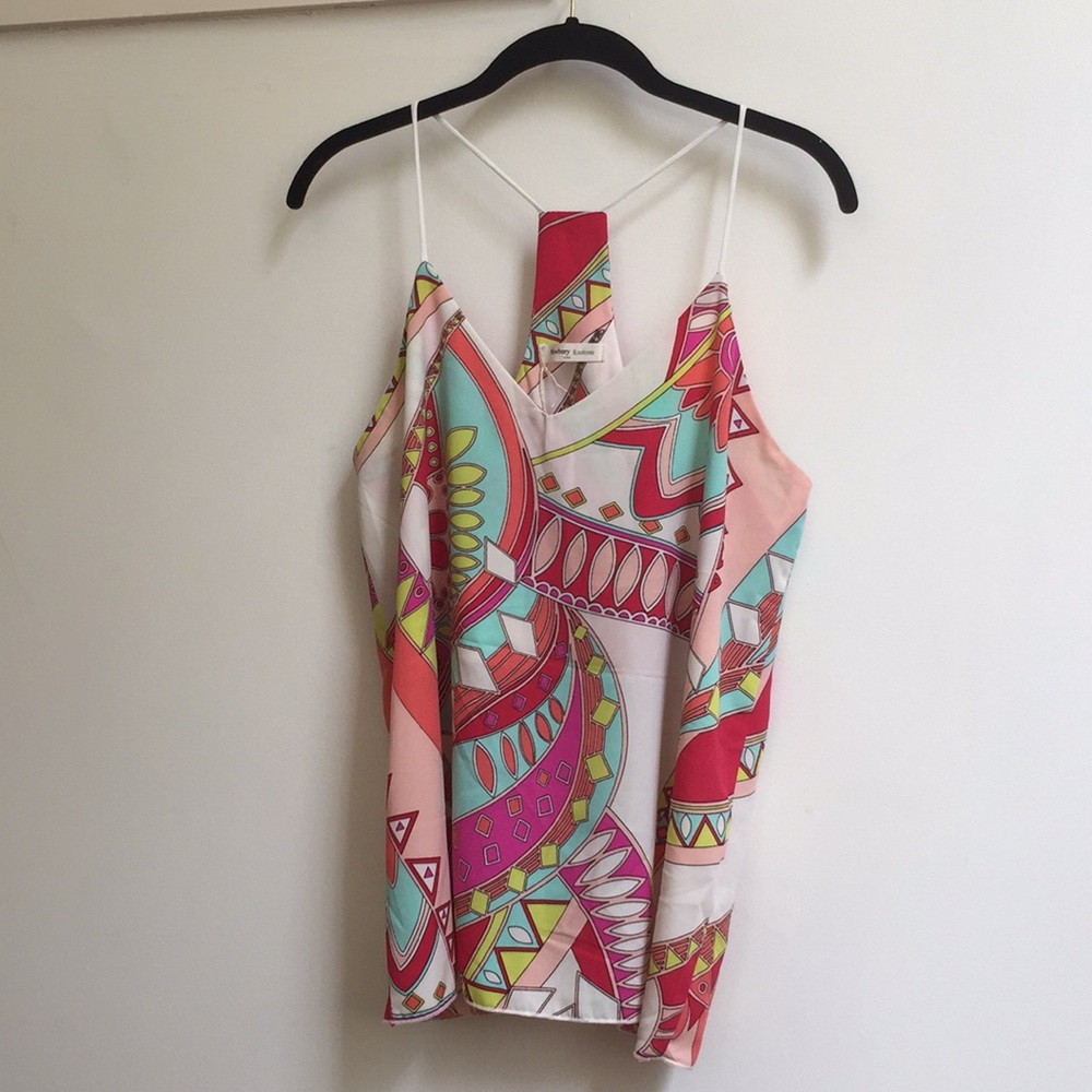 Newbury Kustom fun print racer back tank top